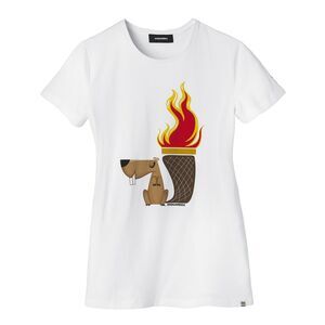Dsquared2 Women’s Animal t-shirt Canada Olympics Size Large “flawed”